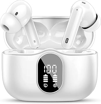 In-Ear Bluetooth 5.4 Earbuds – Long Battery, Mic, Waterproof for Workout