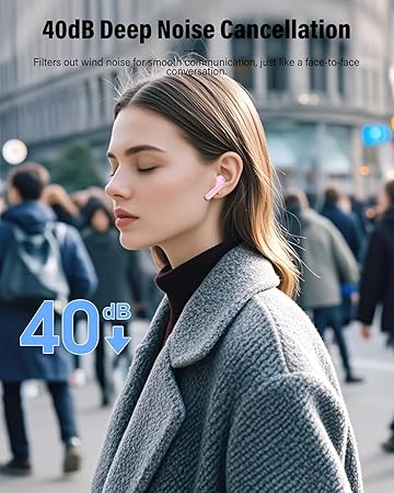 In-Ear Bluetooth 5.4 Earbuds – Long Battery, Mic, Waterproof for Workout