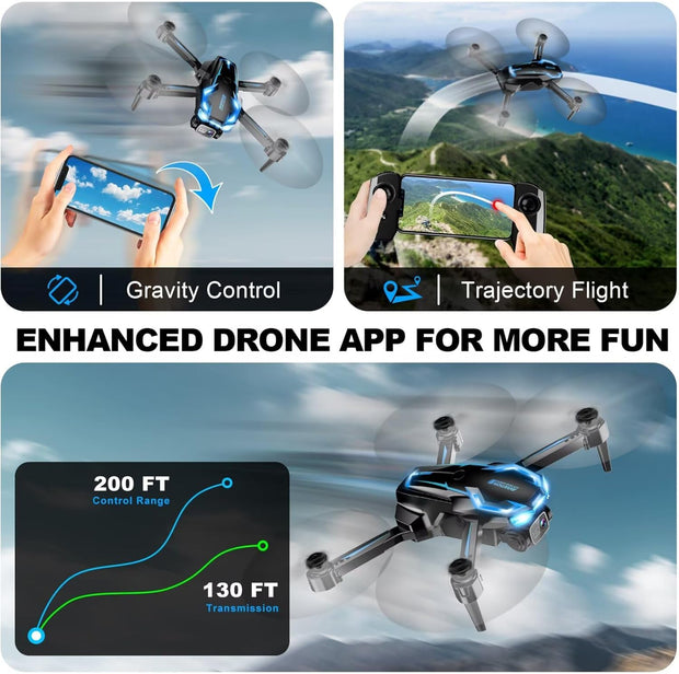 2K HD FPV Drone for Adults & Kids – Foldable Camera Quadcopter with Dual Batteries